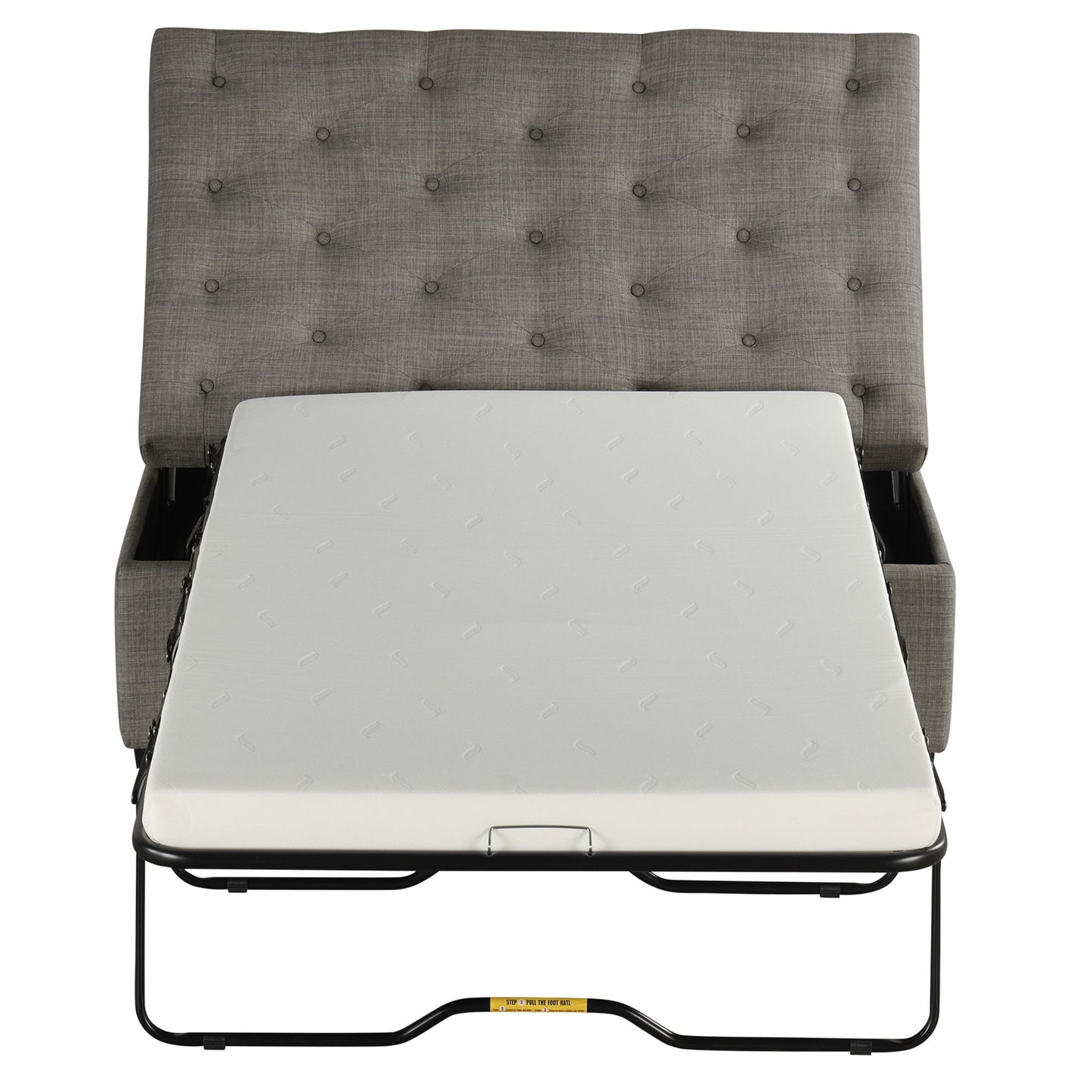 Convertible Ottoman Sleeper With Memory Mattress - Gray - Gray