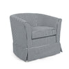 Zeniqua - Upholstered Swivel Chair With Loose Cover - White - Black