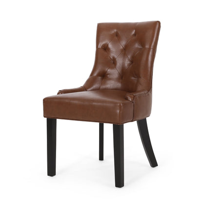 Cheney - Contemporary Dining Chair (Set of 2) With Tufted Design - Light Brown