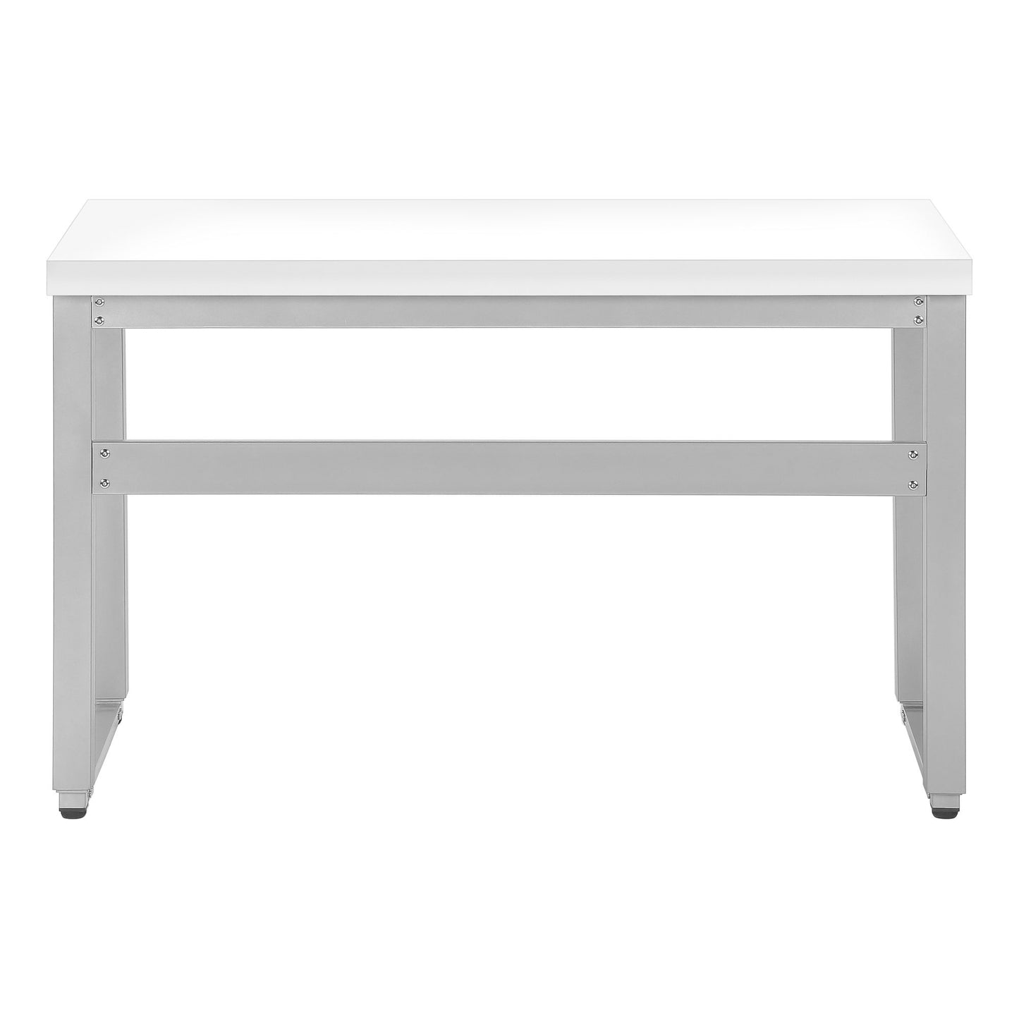 Computer Desk, Home Office, Standing, Adjustable, Laptop, Contemporary And Modern - White