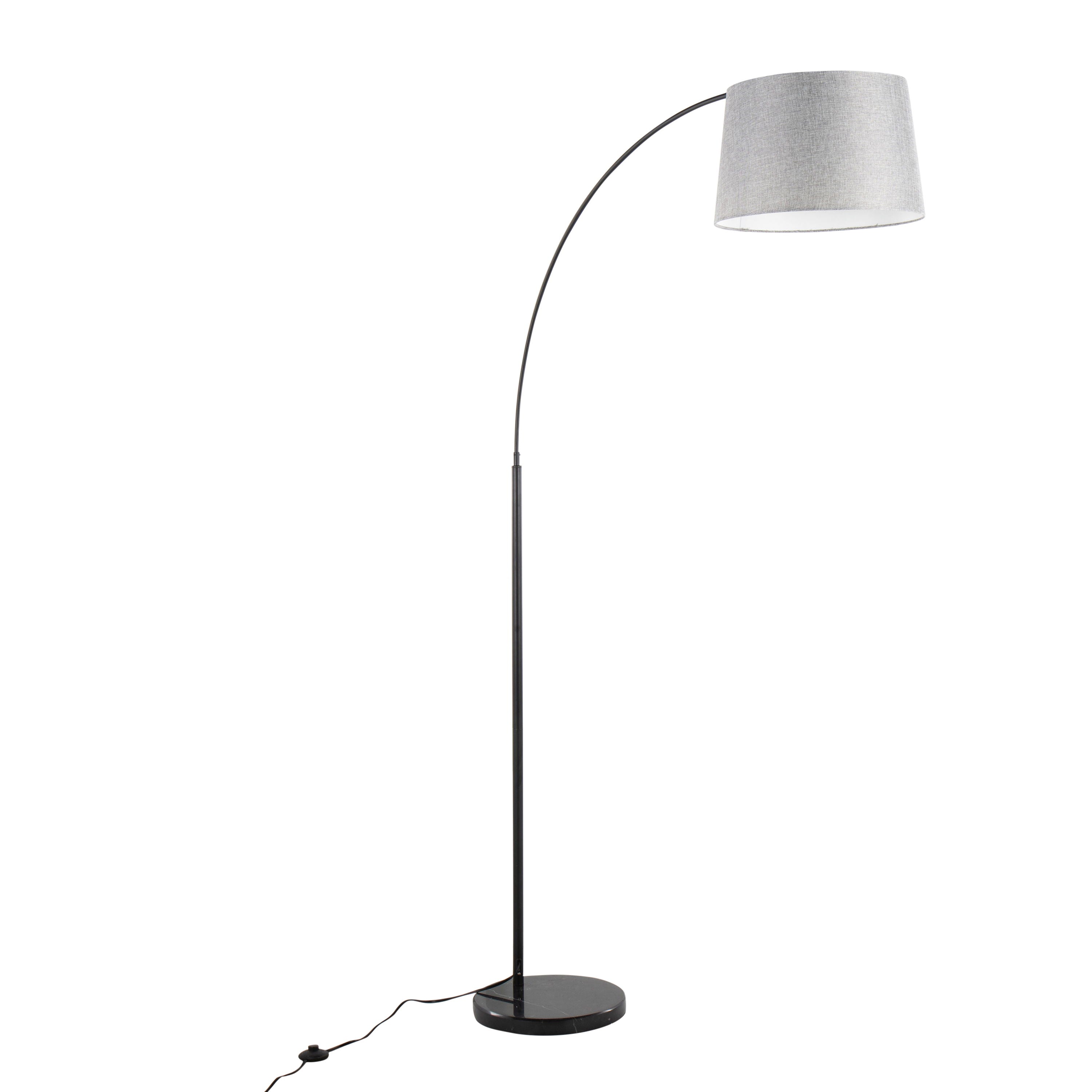 March - Contemporary Floor Lamp - Black / Gray