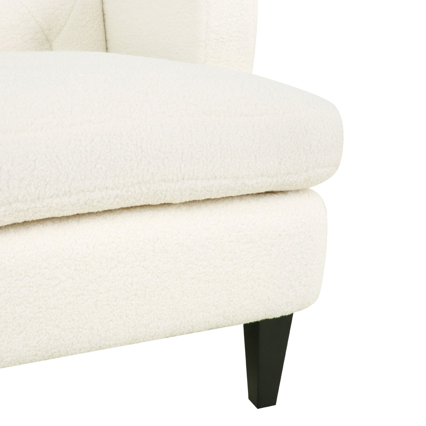 Upholstered Accent Chair Tufted Armchair For Living Room - Beige
