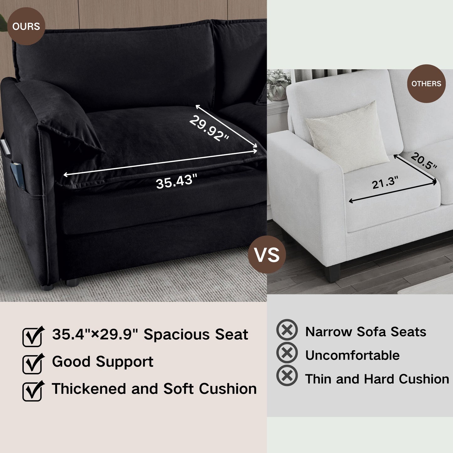 Oversized Recliner Chair With Movable Ottoman, Soft Chenille Upholstered Indoor Lounge Chair - Black