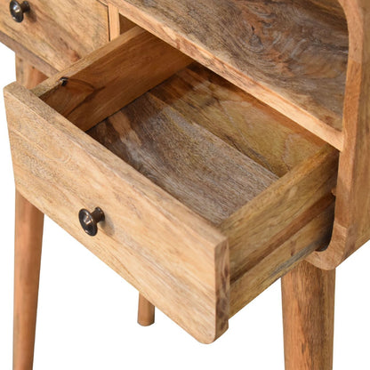 Mini Curved Console Table - Oak