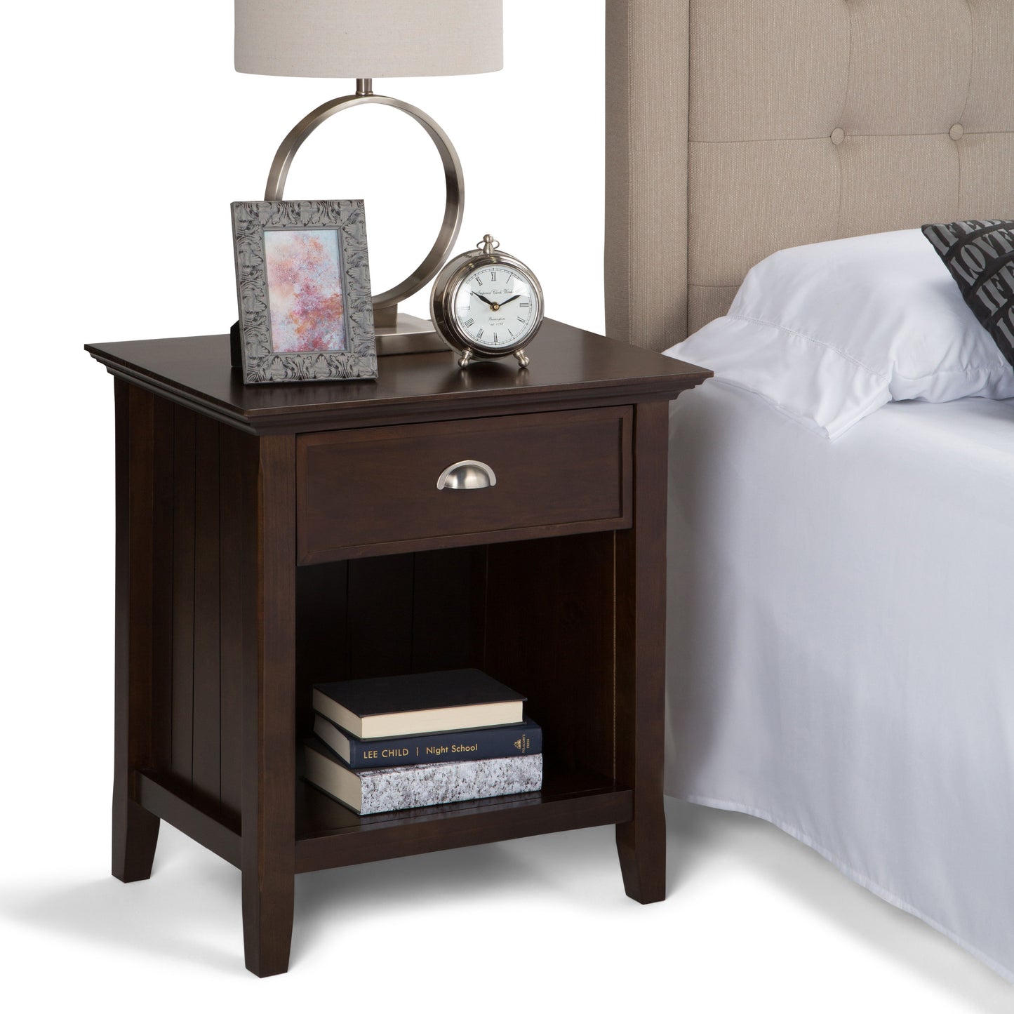 Acadian - Bedside Table - Brunette Brown