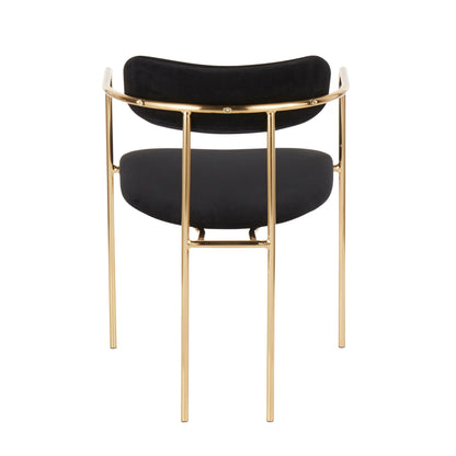 Demi - Contemporary Chair (Set of 2) - Gold / Black