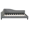 Full Size Modern L Shaped Linen Daybed With Legs - Gray