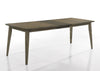Bistro - Wide Contemporary Rectangle Dining Table With Extension Leaf - Vintage Walnut
