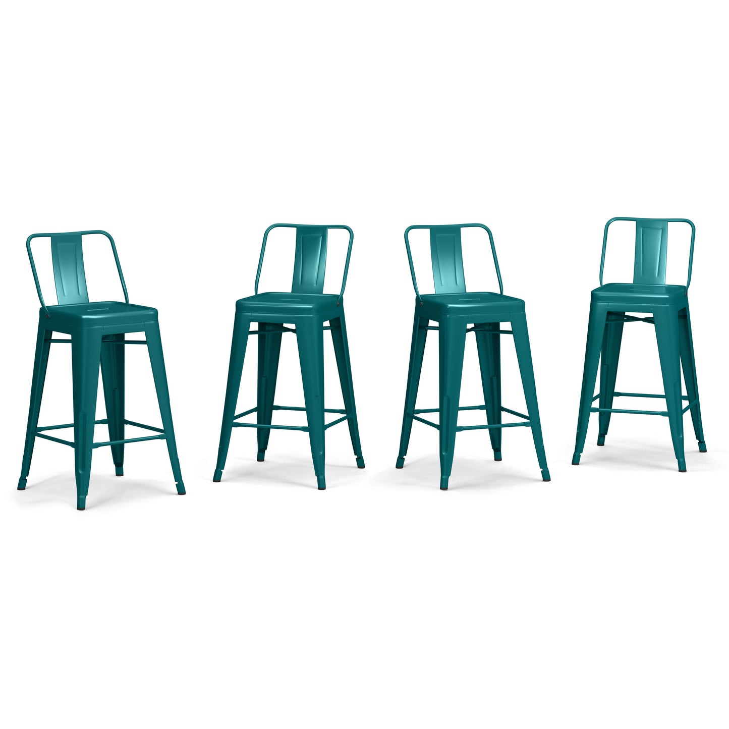 Rayne - Counter Height Stool (Set of 4) - Teal Blue