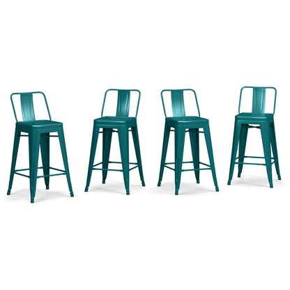Rayne - Counter Height Stool (Set of 4) - Teal Blue