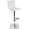 Masters - Contemporary Adjustable Barstool With Swivel - White