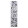 Payas - 2' X 8' Abstract Runner Rug - Gray / Denim