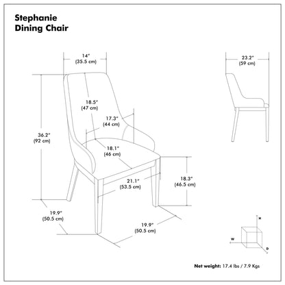 Stephanie - Dining Chair (Set of 2) - Brown