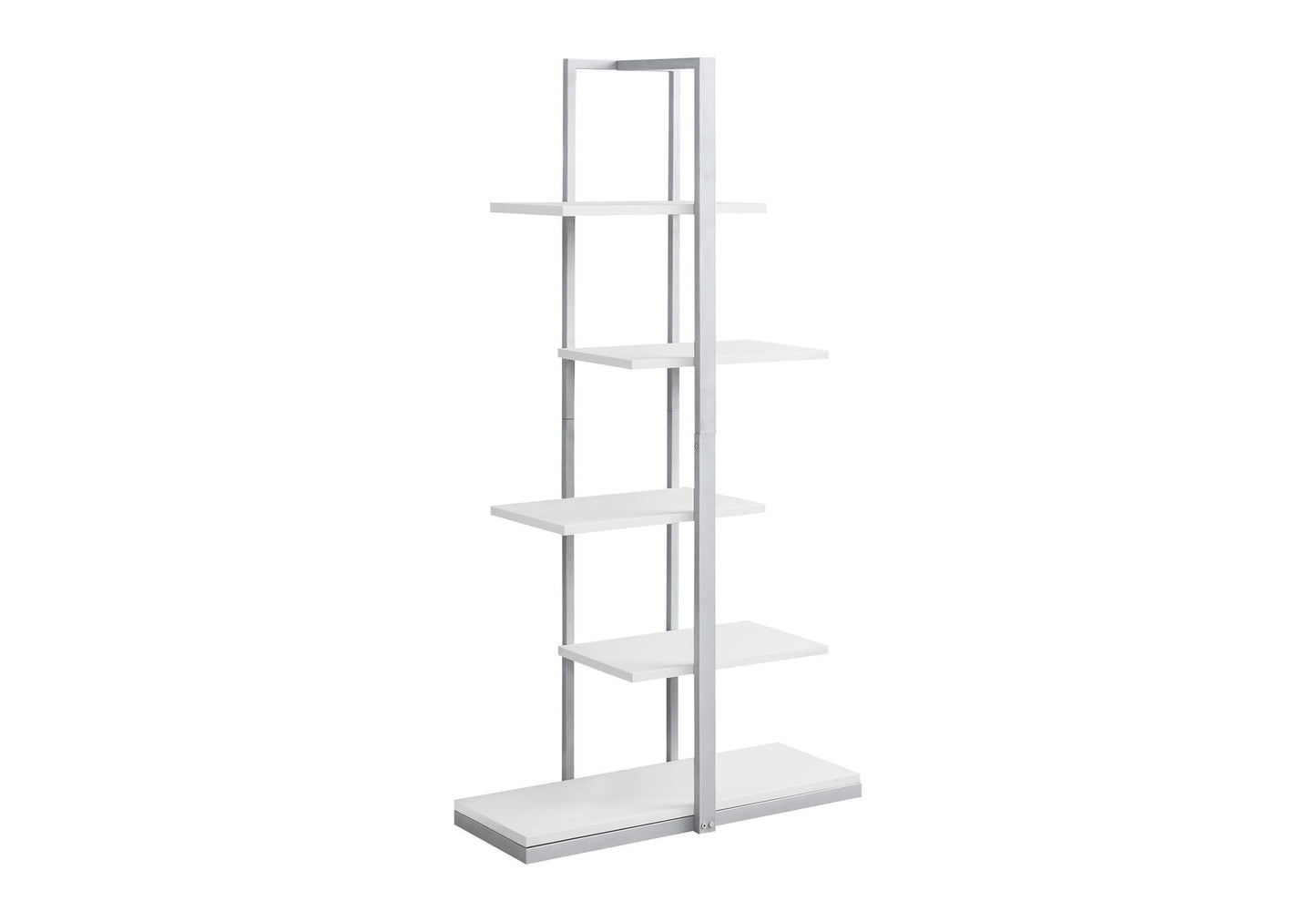 Bookshelf, Bookcase, Etagere, 5 Tie For Office, Contemporary & Modern - White