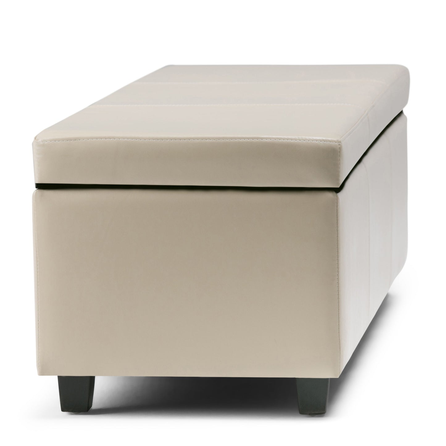 Avalon - Storage Ottoman Bench - Satin Cream