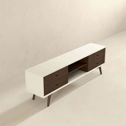 Caroline - White TV Stand Up To 72" - Brown / White