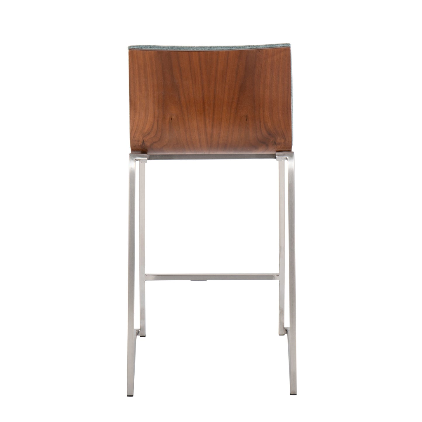 Mason Mara - Contemporary Fixed Height Counter Stool (Set of 2) - Walnut / Green