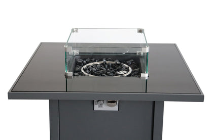Outdoor Fire Pit Table With Lid High-Quality Materials - Gray