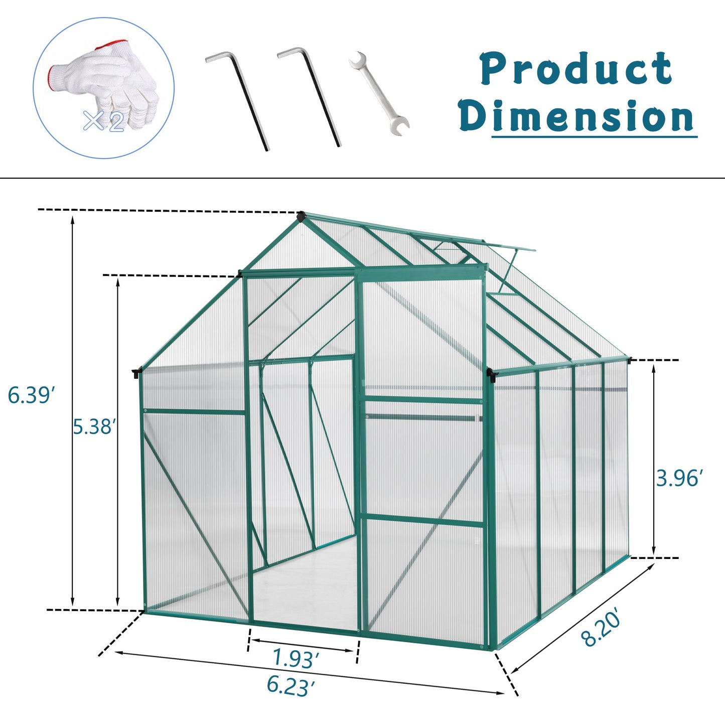 Outdoor Patio Greenhouse - Green