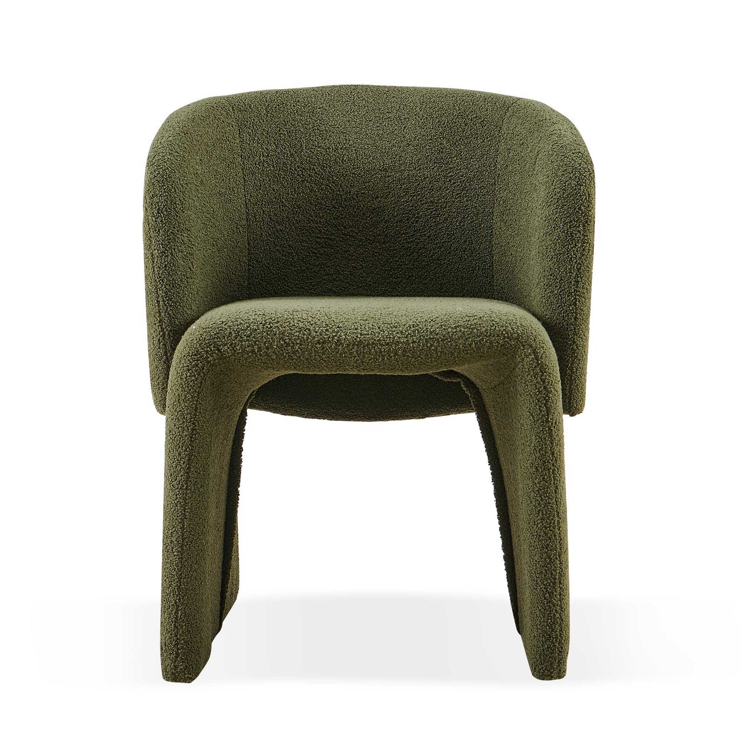 Modern Accent Chair Green Single Sofa Chair, Upholstered Side Chair Teddy Comfy Chair For Dining Room / Bedroom / Living Room / Reception 1 Piece - Green