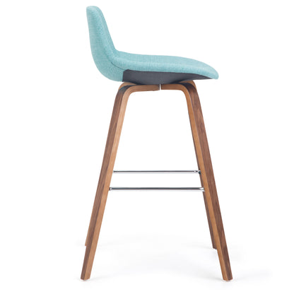 Randolph - Bentwood Upholstered Counter / Bar Height Stool (Set of 2) - Blue