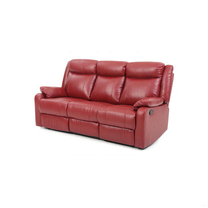 Stylish Contemporary Reclining Sofa - Red