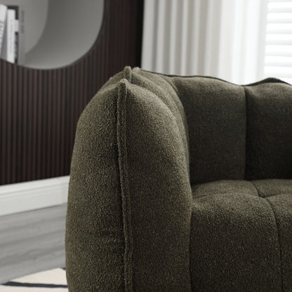 Soft Bean Bag Chair With High Resilient Foam (Chips) - Olive Green