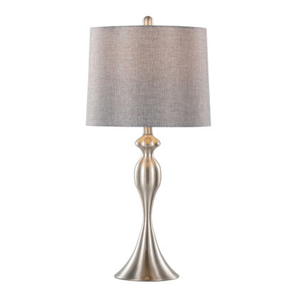 Ashland - Contemporary Table Lamp (Set of 2) - Nickel / Gray