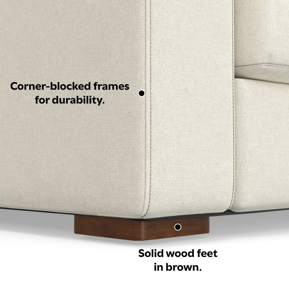 Charlie - Deep Seater Sofa, Upholstered - Cream