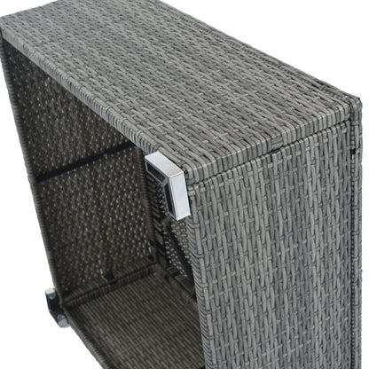 8 Pieces Outdoor Patio Furniture Sets, Garden Conversation Wicker Sofa Set, Single Sofa Combinable - Beiges / Gray
