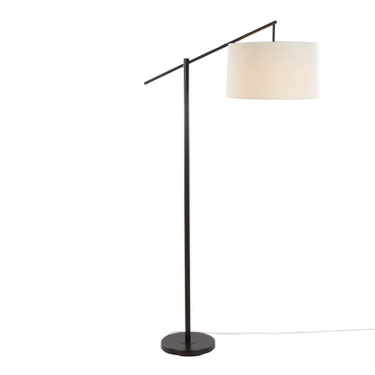 Casper - Contemporary Floor Lamp - Oil Bronze / Natural