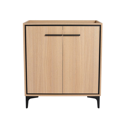 Bathroom Vanity Base With Storage Cabinet, Engineering Wood - Oak