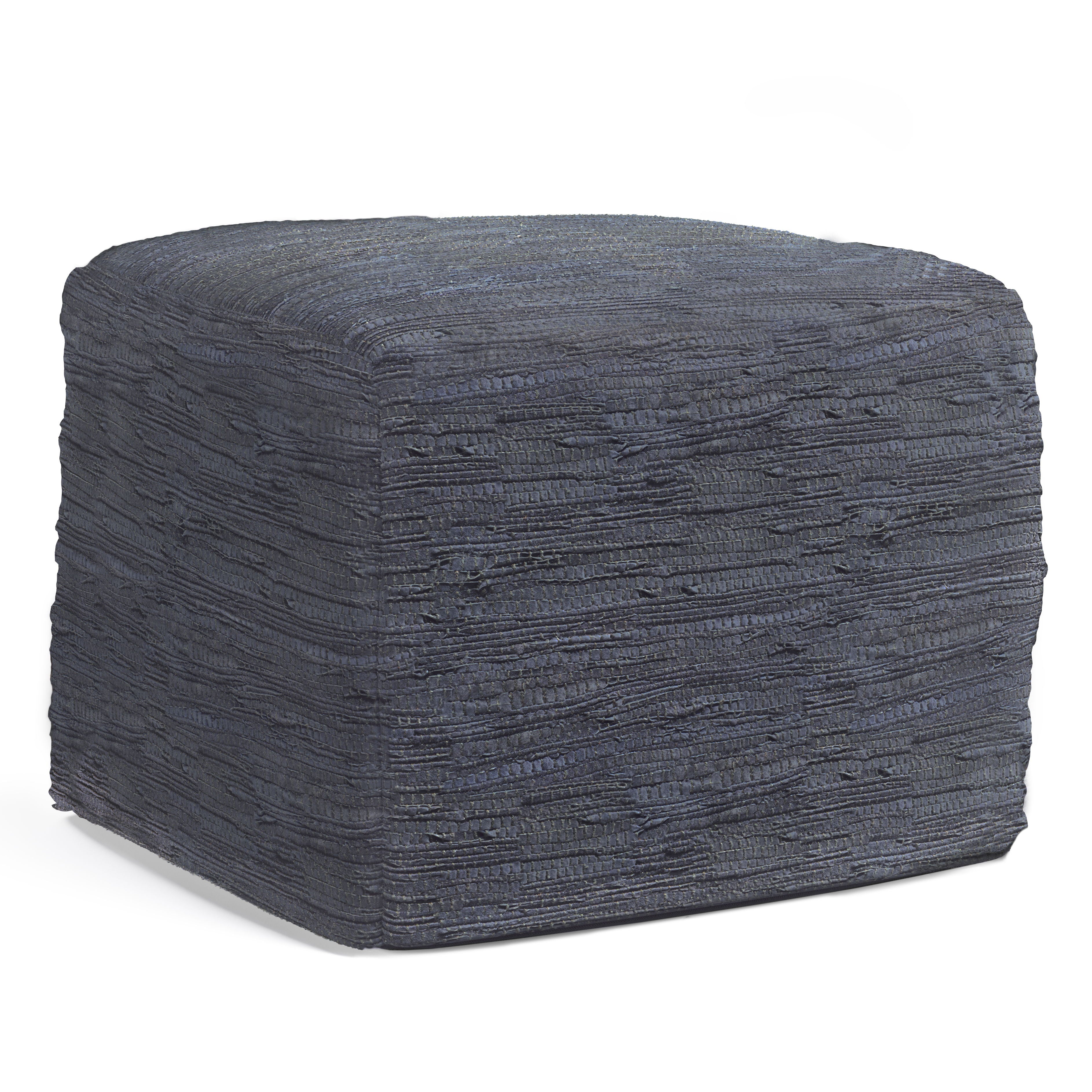 Fredrik - Square Pouf - Dark Blue