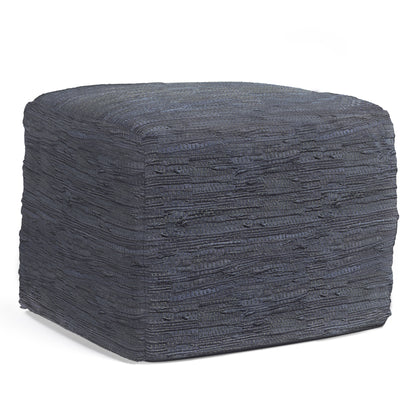 Fredrik - Square Pouf - Dark Blue