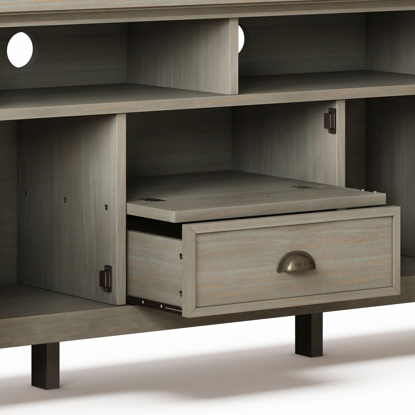 Redmond - TV Media Stand - Distressed Gray