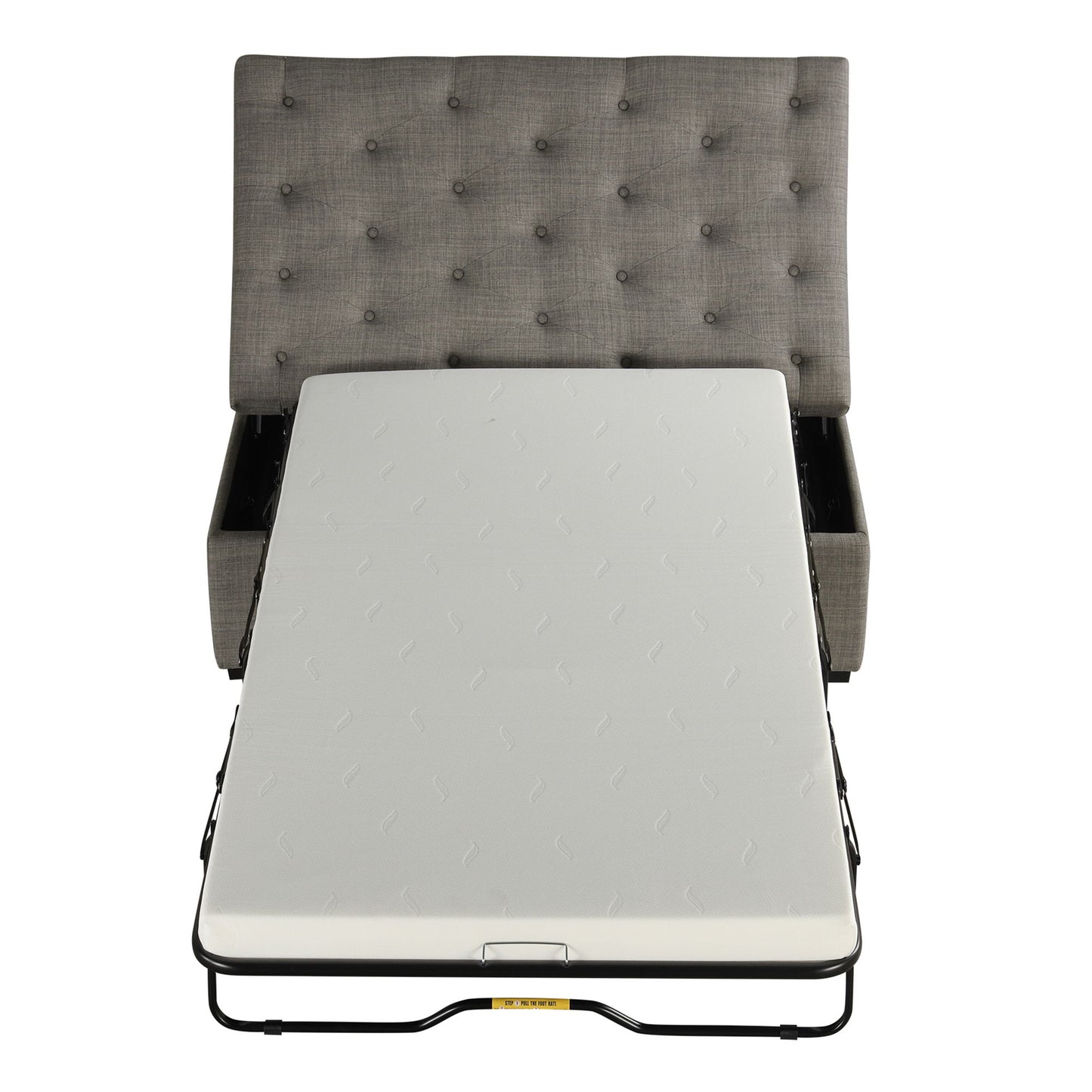 Convertible Ottoman Sleeper With Memory Mattress - Gray - Gray