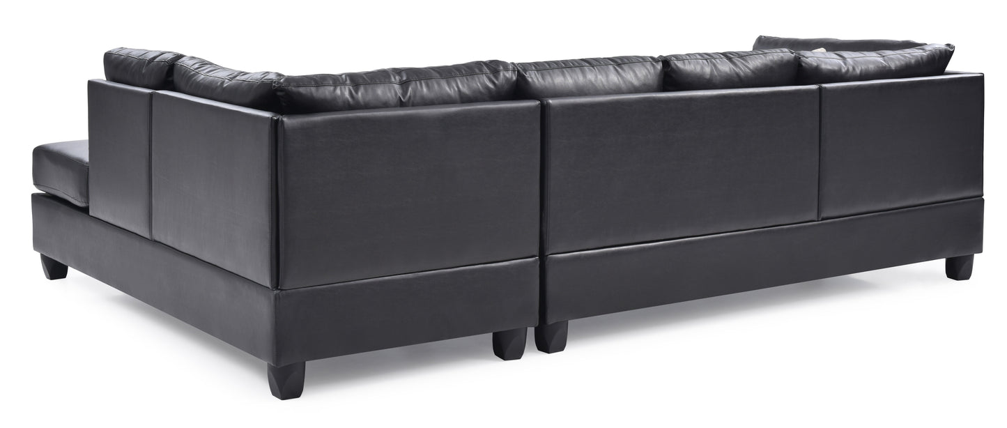 Malone - Sectional - Black