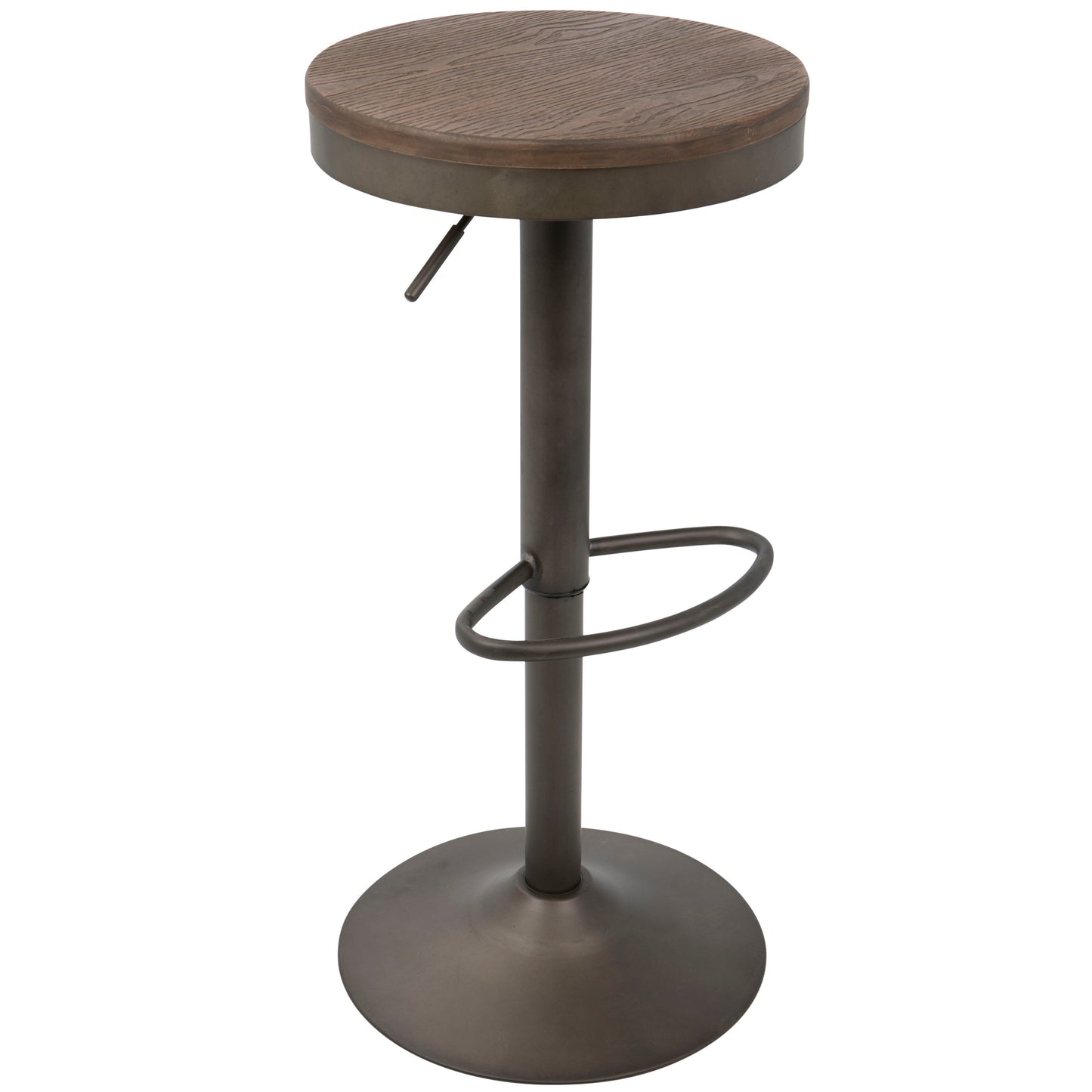 Dakota - Industrial Adjustable Barstool (Set of 2) - Antique / Brown