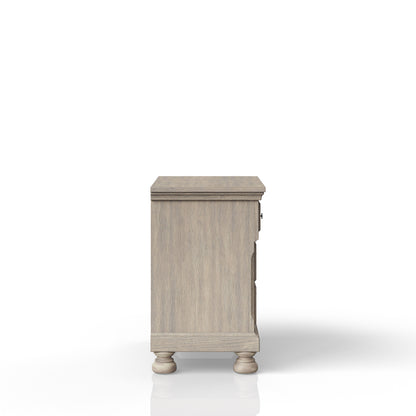 Nightstand Two Drawer - Antique Gray