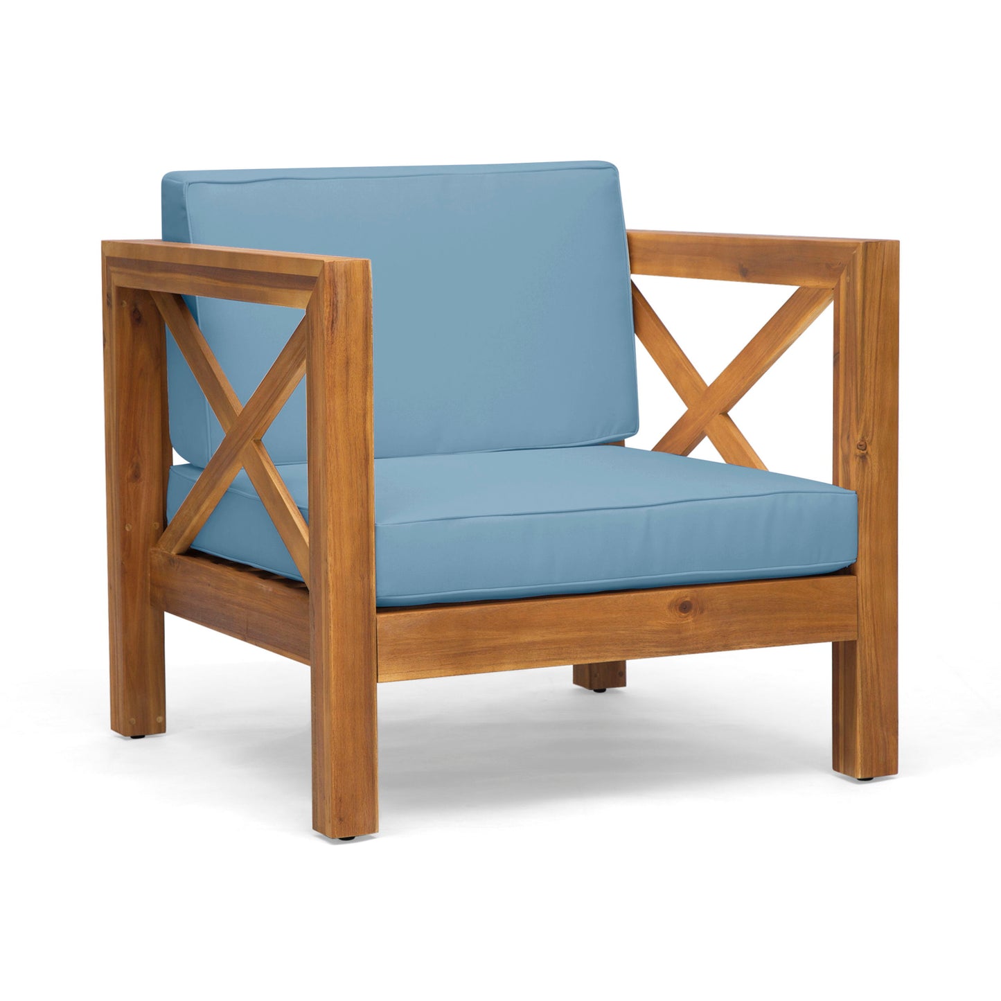 Brava - Modern Club Chair With Water Resistant Cushions - Blue