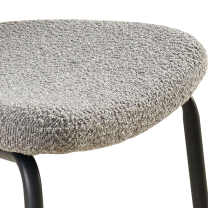 Boucle Dining Chairs, Dining Chairs With Metal Legs For Dining Room, Kitchen, Living Room (Set of 2) - Gray