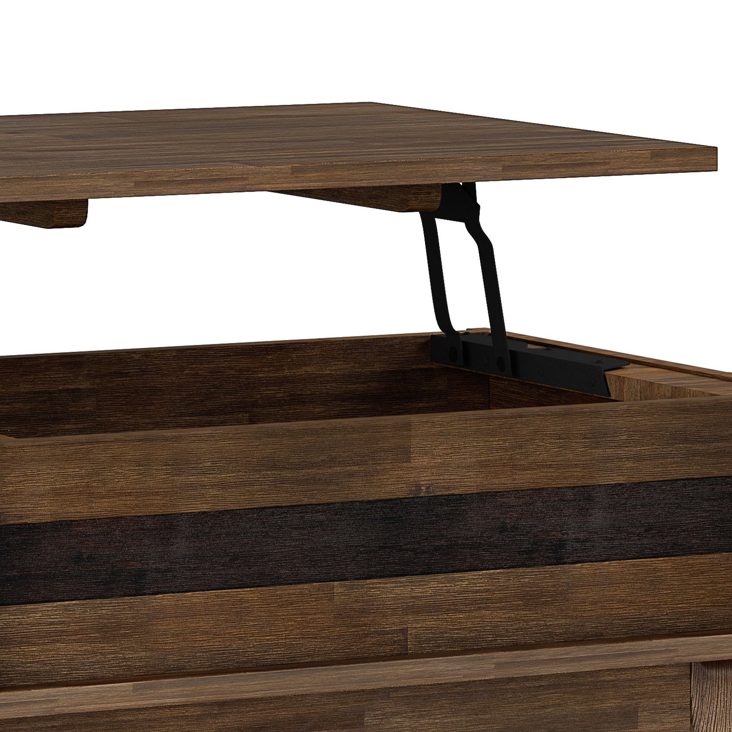 Clarkson - Lift Top Coffee Table - Rustic Natural Aged Brown