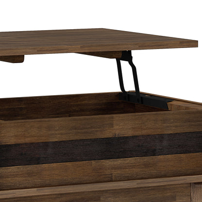 Clarkson - Lift Top Coffee Table - Rustic Natural Aged Brown