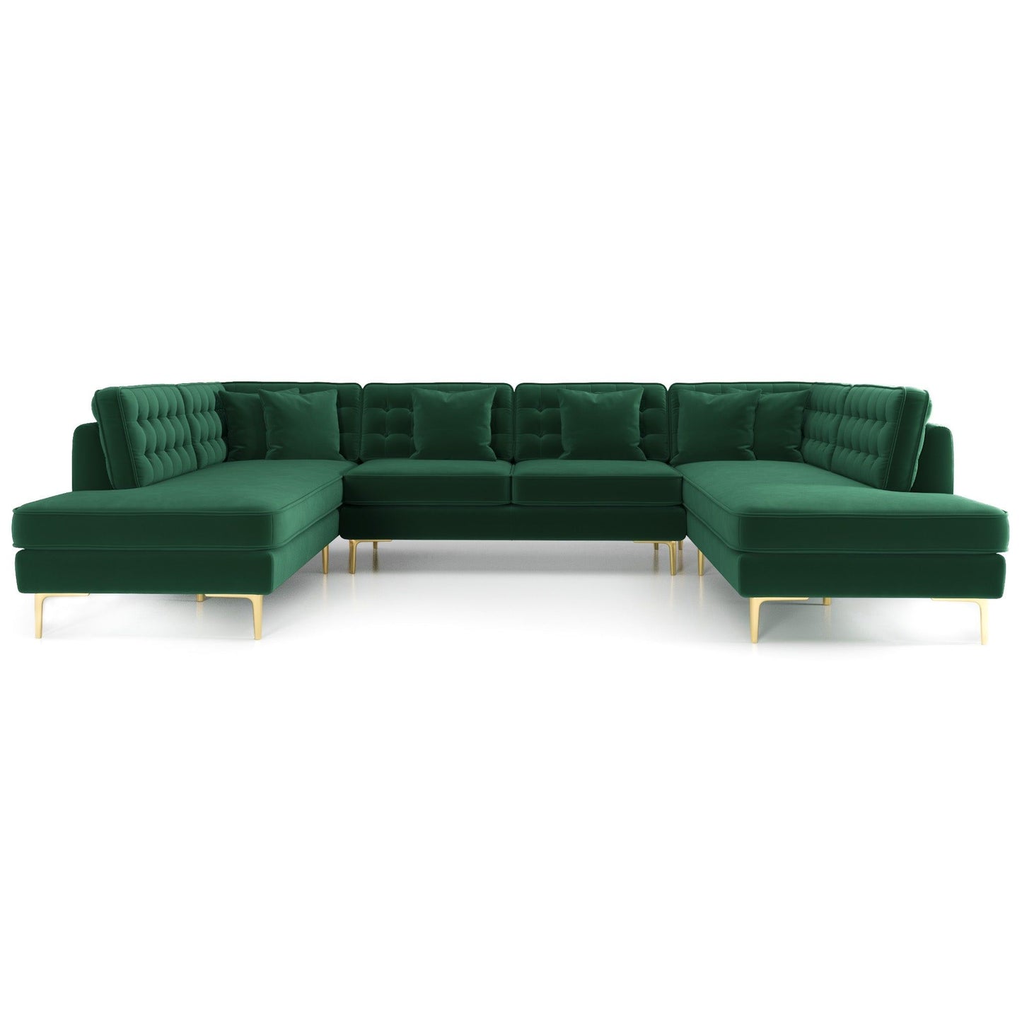 Brooke - U Shape Corner Sofa - Green