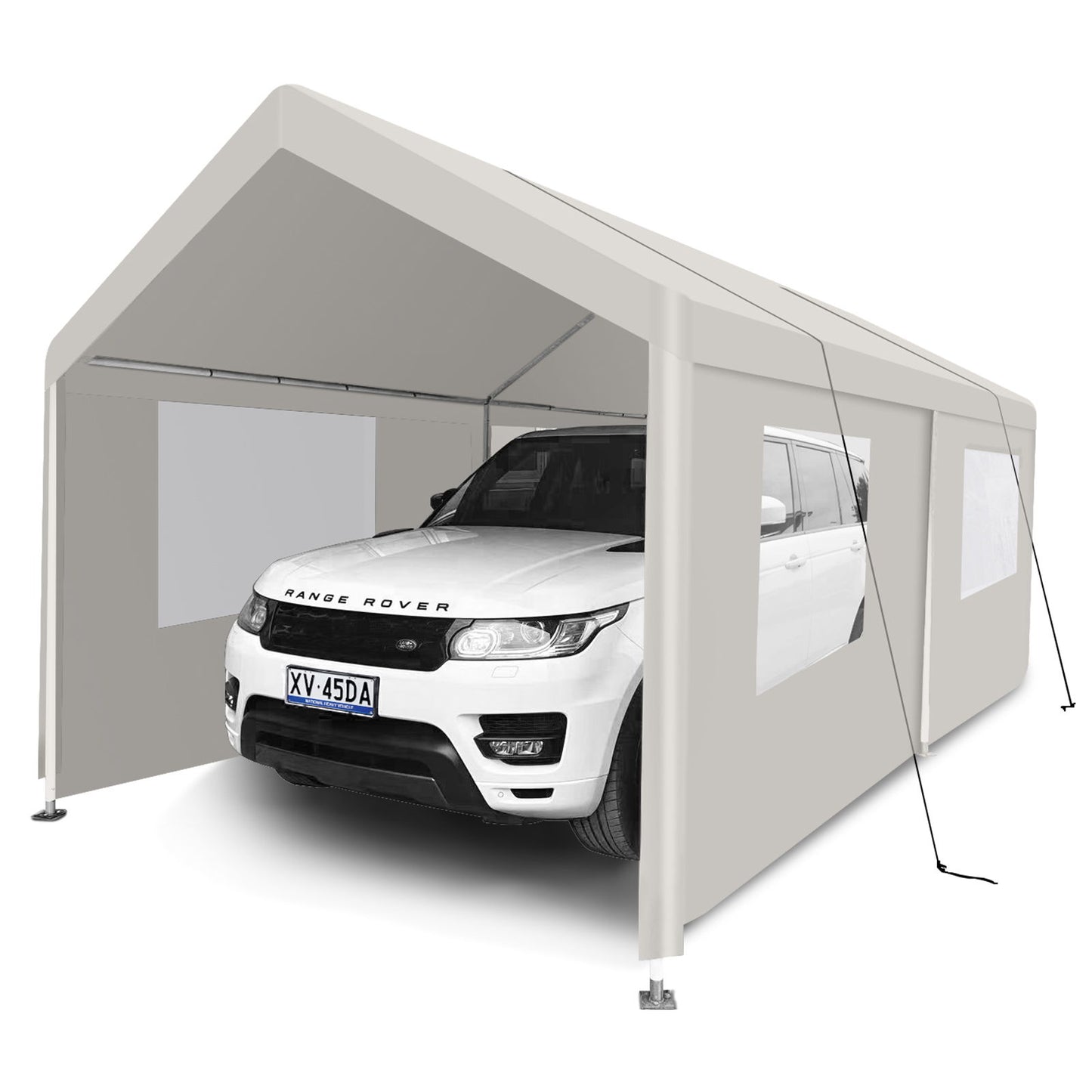 Carport, 10x20 Heavy Duty Portable Carport Garage Tent For Outdoor Storage Shelter - White