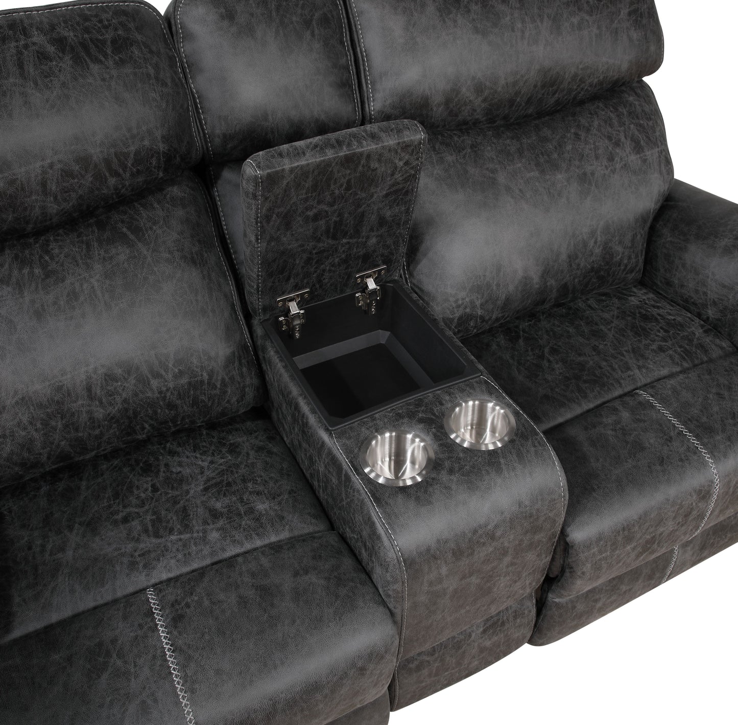 Hirah - 3 Piece Living Room Set - Dark Gray