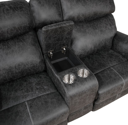 Hirah - 3 Piece Living Room Set - Dark Gray