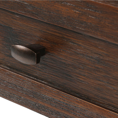 Warm Shaker - End Table - Distressed Charcoal Brown