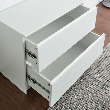 Devi - Wall Mounted Wood Closet System With Modular Versatility And Warm - White