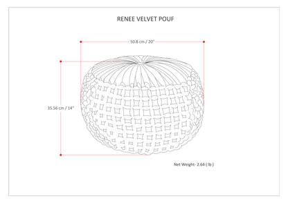 Renee - Round Pouf - Teal